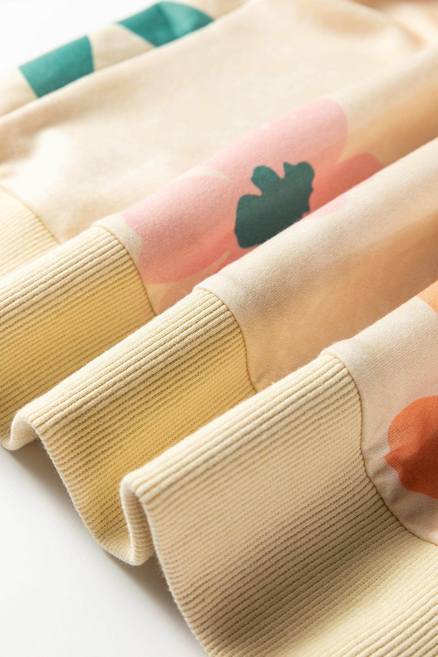 Khaki Mineral Washed French Terry Flower Print Sweatshirt